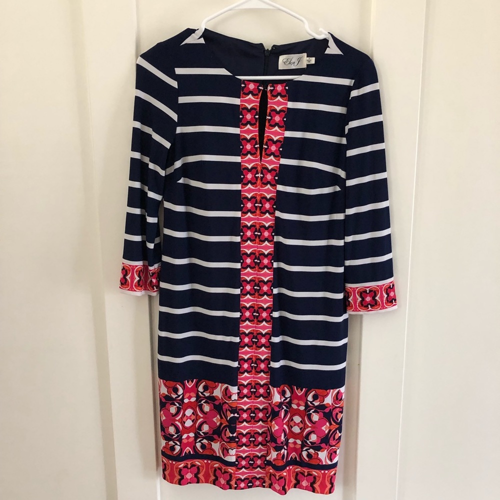Eliza J Striped Dress Blue White Pink Size 4P